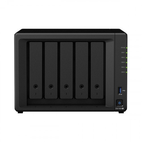 [DS1520+] ราคา จำหน่าย Synology 5-bay DiskStation (up to 15-bay), Quad Core 2.0 GHz (turbo to 2.7 GHz), 8GB RAM, Built-in two M.2 NVMe SSD slots