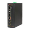[ONV-IPS33064PFM] ราคา จำหน่าย ขาย ONV L2+ managed industrial PoE fiber switch with 4*10/100/1000M RJ45 ports and 2*100/1000M SFP ports. Port 1-4 can support IEEE802.3af/at