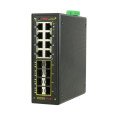 [ONV-IPS33168PFM] ราคา จำหน่าย ขาย ONV L2+ managed industrial PoE fiber switch with 8*10/100/1000M PoE ports and 8*100/1000M uplink SFP slot ports, Port 1-8 can support IEEE802.3af/at