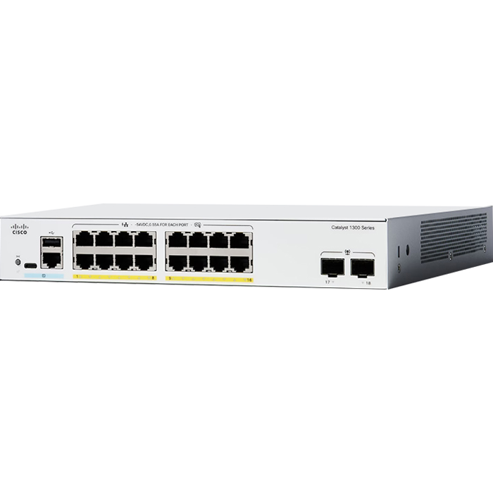 [C1300-16FP-2G] Cisco Catalyst 1300 16-port GE, Full PoE, 2x1G SFP
