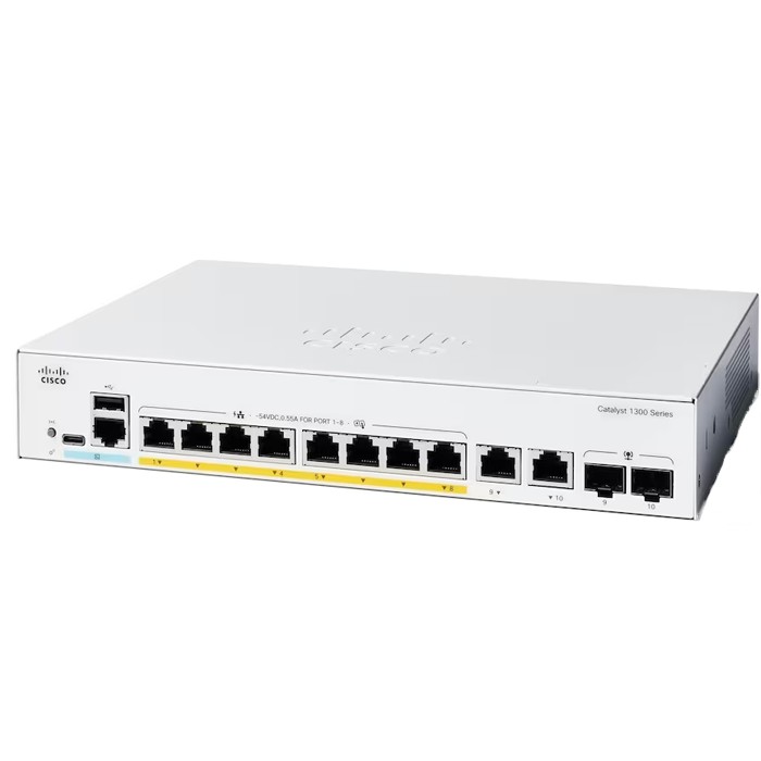 [C1300-8FP-2G] Cisco Catalyst 1300 8-port GE, Full PoE, 2x1G Combo