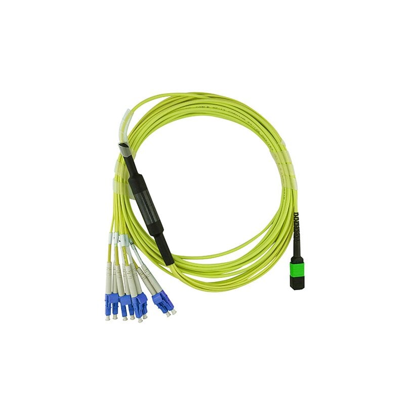 [TC-SFP04A05M] ราคา จำหน่าย ขาย TConnect Fiber Breakout Cable, MPO/APC, 4xDuplex LC/UPC,Single-mode E9/125µm, G.657.A1, 3.0mm LSZH , 8 Cores 0.5m