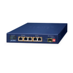 [BSP-115PV-15A] Planet Industrial 5-Port 802.3at PoE+ Solar PoE Switch with 1-Port 1000X SFP and LCD Display