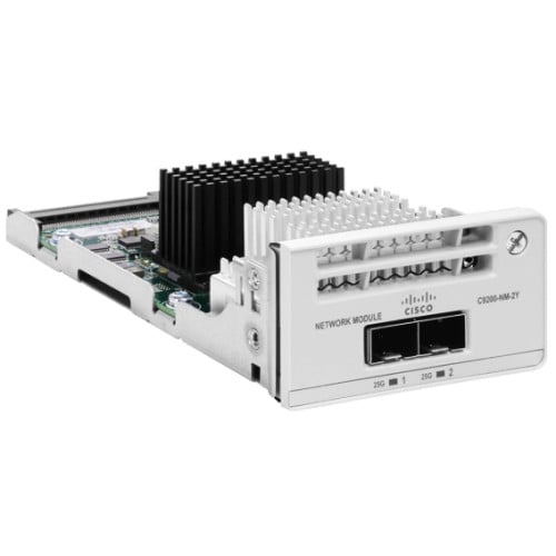 Cisco C9300-NM-2Y-M 2 ports of up to 25 Gigabit Ethernet supports SFP+ transceivers