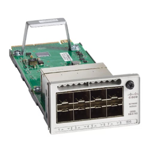 Cisco C9300-NM-8X-M 8 ports of 10 Gigabit Ethernet and supports SFP+ transceivers