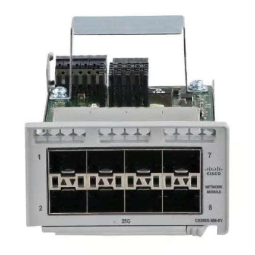 Cisco C9300X-NM-8Y-M 8 ports of 25 Gigabit Ethernet supports SFP28 transceivers