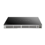 [DGS-3130-54PS] D-Link 48-port 10/100/1000Base-T 802.3af PoE & 802.3at PoE+, 2-port 10GBase-T