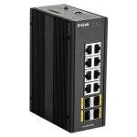 [DIS-300G-12SW] D-Link 12-port Gigabit Layer 2 Managed Industrial Switch with 4-port Gigabit Uplinks