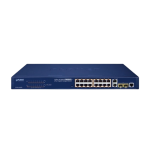 [FGSW-1816HPS] Planet 16-Port 10/100TX 802.3at PoE + 2-Port Gigabit TP/SFP Combo Managed Ethernet Switch
