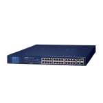 [FGSW-2622VHP] Planet 24-Port 10/100TX 802.3at PoE + 2-Port Gigabit TP + 2-Port SFP Ethernet Switch with LCD PoE Monitor
