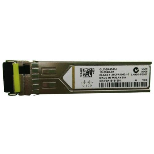 Cisco GLC-BX80-U-I 1000BASE-BX-U SFP BiDi 1490nm-TX/1570nm-RX 80km DOM Simplex LC/UPC SMF Optical Transceiver