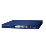 [GS-2210-24P2S] Planet 24-Port 10/100/1000T 802.3at PoE + 2-Port 1000X SFP Web Smart Ethernet Switch