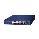[GSD-2022P] Planet 16-Port 10/100/1000T 802.3at PoE + 2-Port 10/100/1000T + 2-Port 1000X SFP Desktop Switch