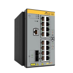 [IE340L-18GP] Allied Telesis 16x 10/100/1000T, 2x 1000X SFP, Industrial Ethernet, Layer 3 Switch, PoE+ Support
