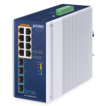 [IGS-1000-8UP4X] Planet Industrial 8-Port 10/100/1000T 802.3bt PoE + 4-Port 10G SFP+ Ethernet Switch