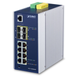 [IGS-12040MT] Planet Industrial 8-Port 10/100/1000T + 2-Port 100/1G SFP + 2-Port 1G/2.5G SFP Managed Ethernet Switch