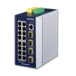 [IGS-20040MT] Planet Industrial L2+ 16-Port 10/100/1000T + 4-Port 100/1000X SFP Managed Switch