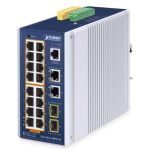 [IGS-4215-16P2T2S] Planet Industrial 16-Port 10/100/1000T 802.3at PoE + 2-Port 10/100/1000T + 2-Port 100/1000X SFP Managed Ethernet Switch