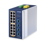 [IGS-4215-16P4X] Planet Industrial L2+ 16-Port 10/100/1000T 802.3at PoE + 4-Port 10G SFP+ Managed Ethernet Switch