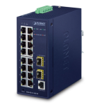 [IGS-4215-16T2S] Planet Industrial L2/L4 16-Port 10/100/1000T + 2-Port 100/1000X SFP Managed Switch