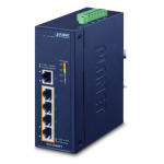 [IGS-504HPT] Planet Industrial 4-Port 10/100/1000T 802.3at PoE + 1-Port 10/100/1000T Gigabit Ethernet Switch