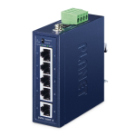 [ISW-500T-E] Planet Industrial Compact Industrial 5-Port 10/100TX Ethernet Switch