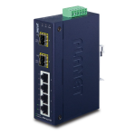 [ISW-621TF] Planet Industrial 4-Port 10/100Base-TX + 2-Port 100Base-FX SFP Industrial Ethernet Switch with Wide Operating Temperature