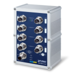 [ISW-800T-M12] Planet Industrial IP67 Rated 8-Port 10/100Mbps M12 Fast Ethernet Switch with Wide Operating Temperature