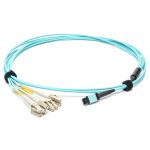 [TCM-24FPMPO12LCMO3-10] Tconnect Plenum MTP®/MPO 24 Fiber Cable MPO(M)- 12 xDual LC Connectors Multimode 50/125µm (OM3) 10m