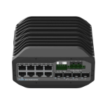 [RG-IS5200-8GT4XS] Ruijie Industrial Switch 8 x 1GE RJ45 ports, 4 x 10GE SFP+ ports, single AC power input, DIN rail mounting