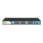 [S1200-24P2G1S-370] BDCOM 24-Port 100M PoE+ 2-Port Gigabit RJ45 + 1-Port Gigabit SFP Unmanaged PoE Switch