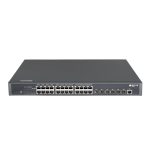 [S3900-24T6X] BDCOM 24-Port Gigabit RJ45 + 4-Port 10G/GE SFP+ 2-Port 10G dedicated stacking SFP+L3 Stackable Managed Switch
