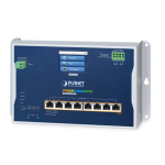 [WGS-4215-8P2XV] Planet Industrial L2+ 8-Port 10/100/1000T 802.3at PoE + 2-Port 10G SFP+ Wall-mount Managed Ethernet Switch with LCD Touch Screen