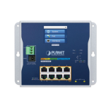 [WGS-5225-8P2SV] Planet Industrial L2+ 8-port 10/100/1000T 802.3at PoE + 2-port 1G/2.5G SFP Wall-mount Managed Switch with LCD Touch Screen