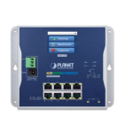 [WGS-5225-8T2SV] Planet Industrial L2+ 8-port 10/100/1000T + 2-port 1G/2.5G SFP Wall-mount Managed Switch with LCD Touch Screen