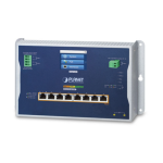 [WGS-5225-8UP2SV] Planet Industrial L2+ 8-Port 10/100/1000T 802.3bt PoE + 2-Port 1G/2.5G SFP Wall-mount Managed Switch with LCD Touch Screen